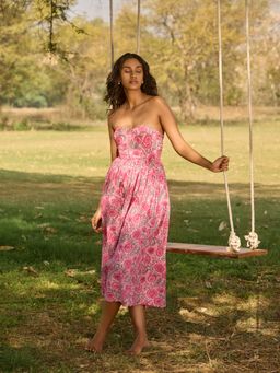 Notch Above - Pink Sienna Corset Dress