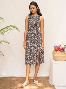 Notch Above - Black Rita Boat Neck Dress