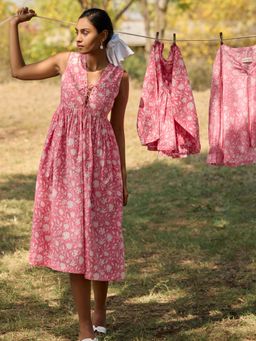 Notch Above - Pink Jane Riveted Dress