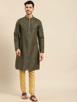 Amodh by Kisah - Men Green Kurta