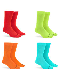 Dynamocks - Men & Women Bamboo Crew Length Socks (Pack of 4)