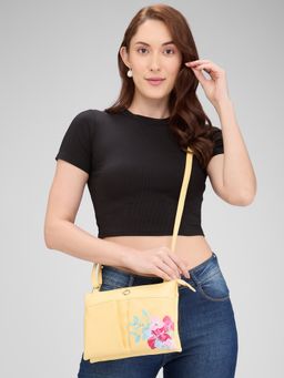 Caprese - Women Yellow Shanaya Sling Bag (M)