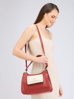 Caprese - Women Brown Capri Satchel Bag with Detachable Strap (S)