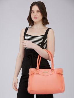 Caprese - Women Peach Dalia Handbag (M)