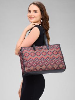 Caprese - Women Orange Daisy Tote Bag (L)