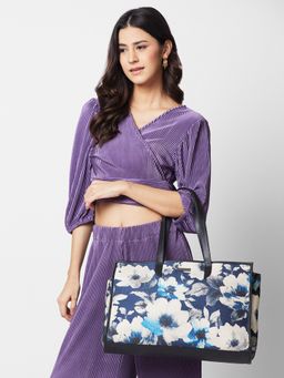 Caprese - Women Blue Poppy Tote Bag (M)
