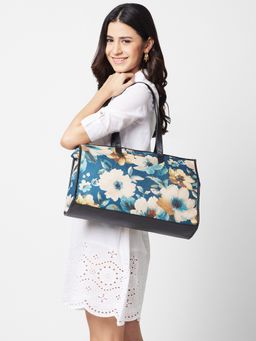 Caprese - Women Blue Poppy Tote Bag (M)