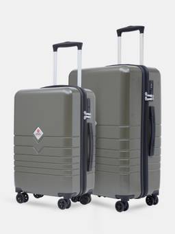 Swiss Military - Unisex Arctic Hard 8 Wheel Spinner Trolley Bags - Olive (Pack of 2)