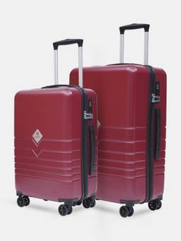 Swiss Military - Unisex Arctic Hard 8 Wheel Spinner Trolley Bags - Purple (Pack of 2)