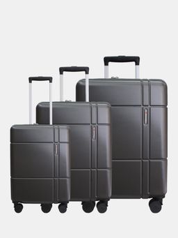 Swiss Military - Unisex Dash Hard 8 Wheel Spinner Trolley Bags - Grey (Pack of 3)