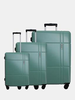 Swiss Military - Unisex Dash Hard 8 Wheel Spinner Trolley Bags - Green (Pack of 3)