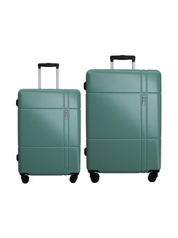 Swiss Military - Unisex Dash Hard 8 Wheel Spinner Trolley Bags - Green (Pack of 2)