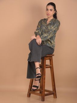 CRIMSOUNE CLUB - Womens Black Wide Leg Jeans