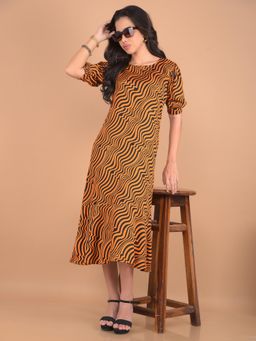 CRIMSOUNE CLUB - Women's Multicolor Animal Printed Dress