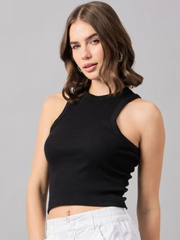 98 Degree North - Black Women Cotton Crop Top