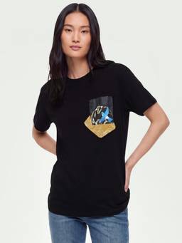 United Colors of Benetton - Women Black Printed Pure Cotton T-Shirt