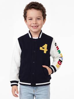 United Colors of Benetton - Boys Multi-Color Colorblock Polycotton Jacket