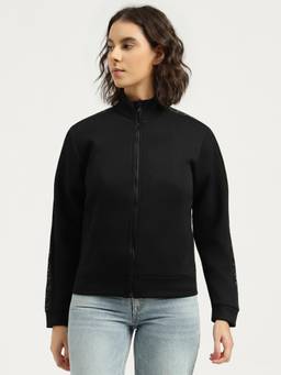 United Colors of Benetton - Women Black Solid/Plain Pure Cotton Jacket