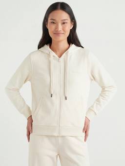 United Colors of Benetton - Women Cream Solid/Plain Polycotton Jacket