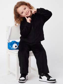 United Colors of Benetton - Girls Black Solid/Plain Polyester Jacket