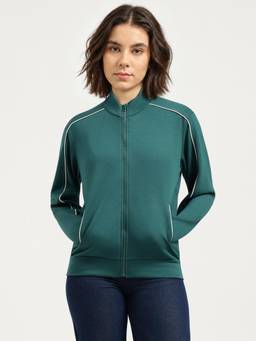 United Colors of Benetton - Women Green Solid/Plain Modal Jacket