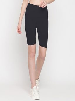 Wear Jukebox - Black Long Line Super High Rise Shorts