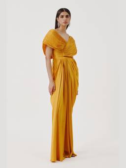 AROKA - Mustard Golden Glow Gown Dress