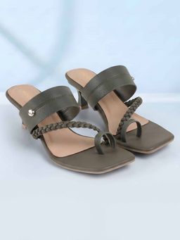 Mochi - Women Green Kitten Heels