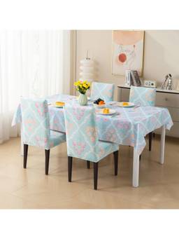 House of Quirk - Dining Table Cloth Dust Kitchen Decor 1 Table Cover + 4 Chair Cover- Gulshan