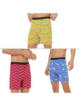 Bummer - Multi-Color Micro Modal Boxers Shorts for Men (Pack of 3)