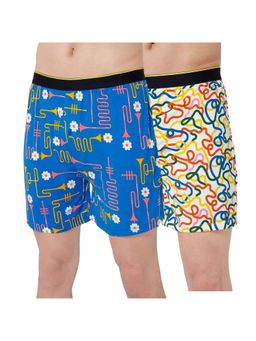 Bummer - Multi-Color Printed Micro Modal Boxers Shorts for Men (Pack of 2)