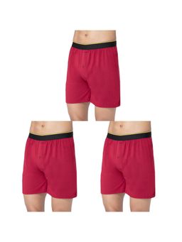 Bummer - Red Micro Modal Boxers Shorts for Men (Pack of 3)