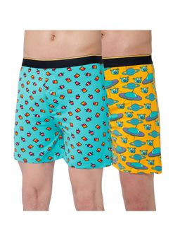 Bummer - Multi-Color Printed Micro Modal Boxers Shorts for Men (Pack of 2)