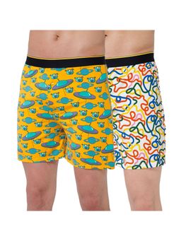 Bummer - Multi-Color Printed Micro Modal Boxers Shorts for Men (Pack of 2)