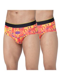 Bummer - Multi-Color Mens Printed Micro Modal Briefs Underwear (Pack of 2)