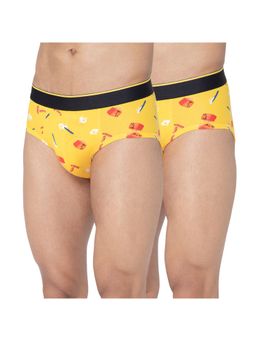 Bummer - Multi-Color Mens Printed Micro Modal Briefs Underwear (Pack of 2)