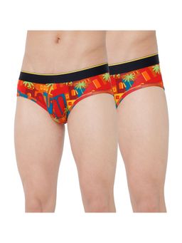Bummer - Multi-Color Mens Printed Micro Modal Briefs Underwear (Pack of 2)