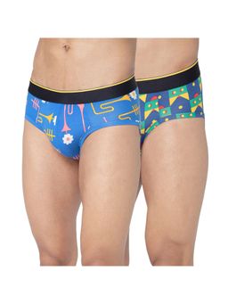 Bummer - Multi-Color Mens Printed Micro Modal Briefs Underwear (Pack of 2)