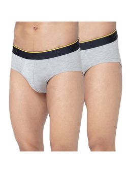 Bummer - Grey Mens Printed Micro Modal Briefs Underwear (Pack of 2)