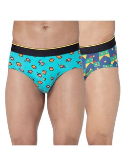 Bummer - Multi-Color Mens Printed Micro Modal Briefs Underwear (Pack of 2)