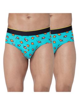 Bummer - Multi-Color Mens Printed Micro Modal Briefs Underwear (Pack of 2)