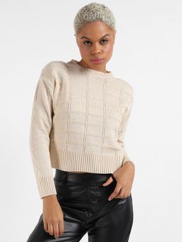 Campus Sutra - Womens Geometric Knit Sweater