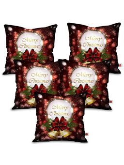 Indigifts - Merry Christmas Printed Cushion Cover (12x12 Inches)