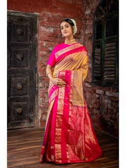 Maayavi - Women's Multi-Color Tanishka Handloom Saree with Unstitched Blouse