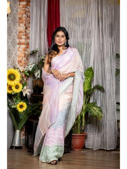 Maayavi - Women's Multi-Color Genelia Embellished Saree with Unstitched Blouse