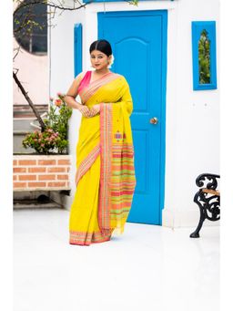 Maayavi - Women's Multi-Color Sushmita Embroidered Saree with Unstitched Blouse