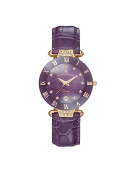 Jacques Du Manior - Coupole Fashion Swiss Made Analogue Purple Round Dial Womens Watch- Rcp.75