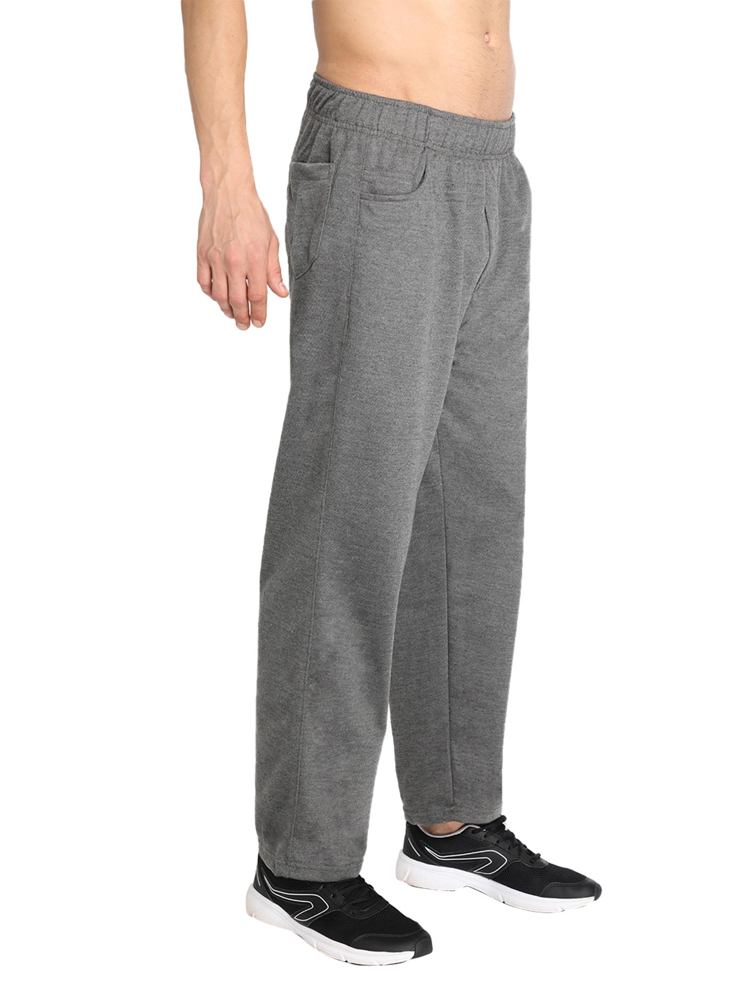 Buy CHKOKKO Grey Men Bell Bottom Track 