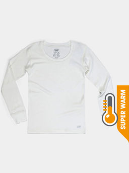 Jockey - KT06 Kids Super Warm Combed Cotton Rich Brushed Thermal Undershirt - Off White