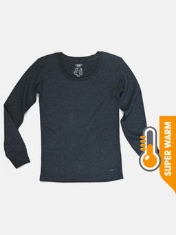 Jockey - KT06 Kids Super Warm Combed Cotton Rich Brushed Thermal Undershirt - Charcoal